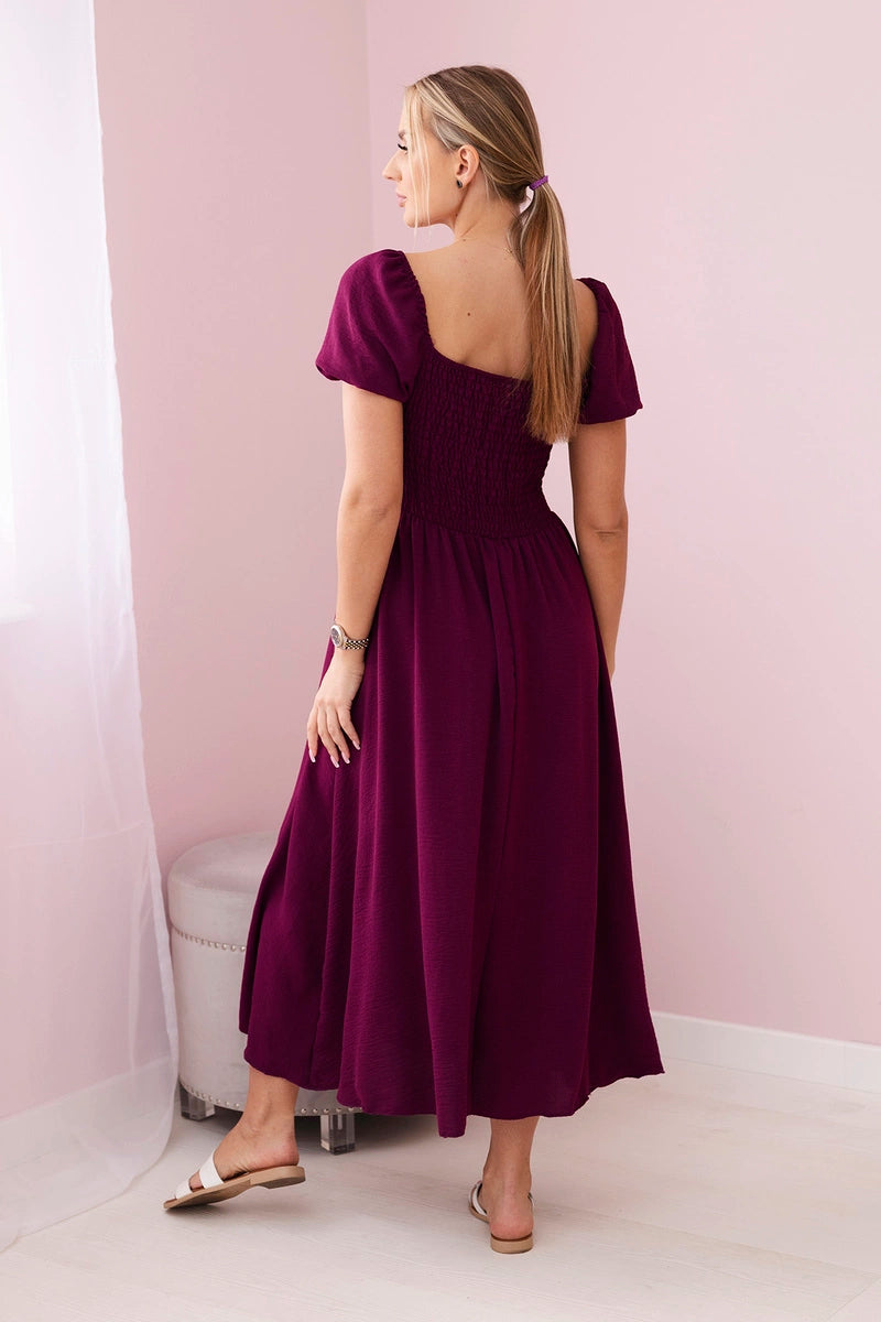 Rüschenkleid Pflaume