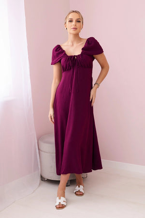 Rüschenkleid Pflaume