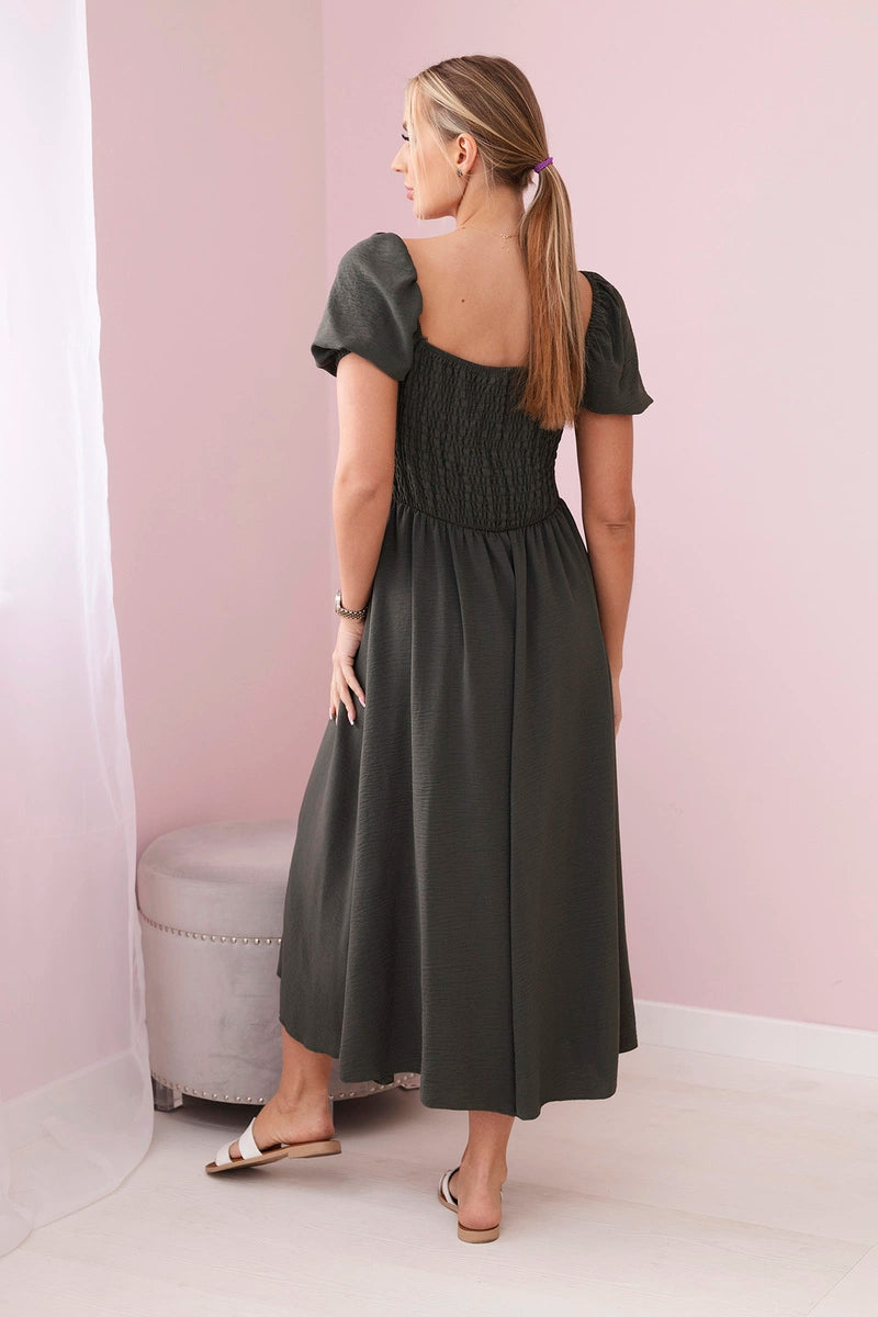 Rüschenkleid Pflaume